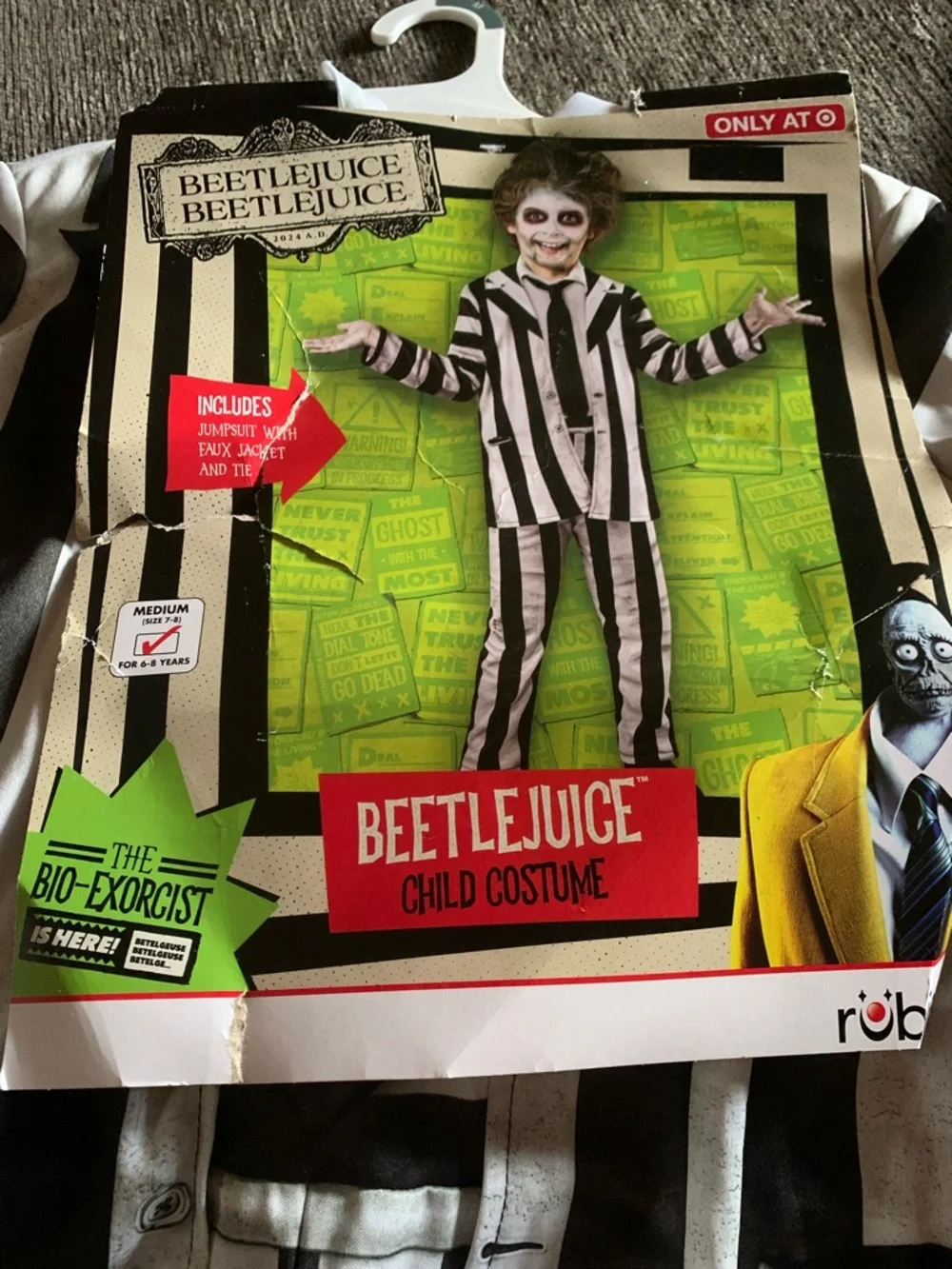 Rubie's Black & White Striped Kids Beetle Juice Costume - Picture 4 of 6
